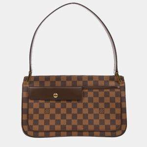 Pre Owned Louis Vuitton Brown Damier Ebene Canvas Aubagne Handbag