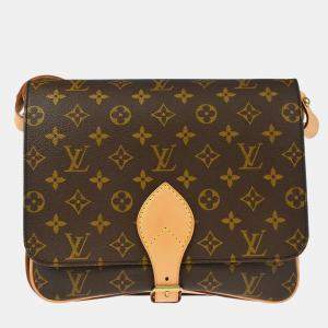 Pre Owned Louis Vuitton Brown Monogram Cartouchiere GM Shoulder Bag