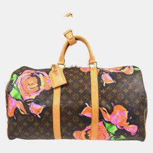 Louis Vuitton Monogram Rose Keepall 50 Duffle Bag
