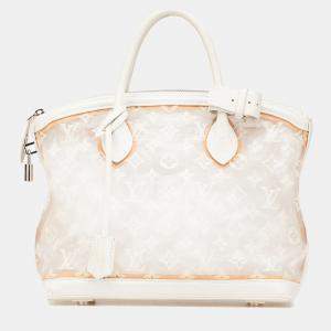 Louis Vuitton White Limited Edition Monogram Transparence Lockit