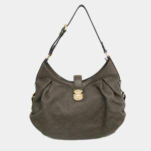 Pre Owned  Louis Vuitton Brown Mahina Leather Shoulder Bag 