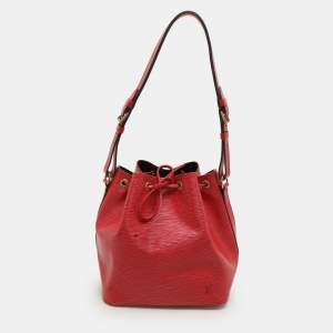 Louis Vuitton Red Epi Leather Petit Noe Bag