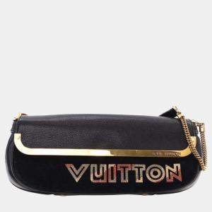 Louis Vuitton Black Suede and Goatskin Avant Garde Pochette