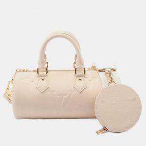 Louis Vuitton Creme Monogram Empreinte Papillon BB Shoulder Bag 
