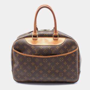 Louis Vuitton Brown Monogram Deauville Bowling Handbag 