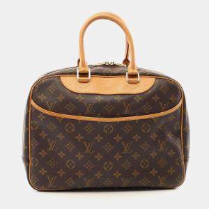 Louis Vuitton Brown Monogram Deauville Bowling Handbag 