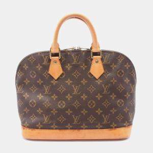 Louis Vuitton Alma Pm Monogram Handbag Pvc Brown
