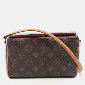 Pre Owned Louis Vuitton Brown Monogram Canvas Recital Shoulder Bag 