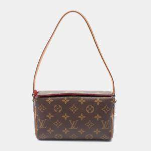 Pre Owned Louis Vuitton Brown Monogram Canvas Recital Shoulder Bag 