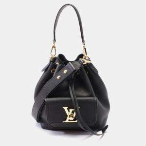Louis Vuitton Lockme Bucket Nv 2Way Hand Crossbody Bag Leather Noir