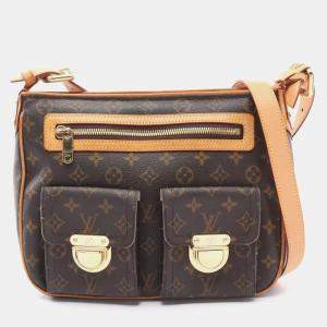 Pre Owned Louis Vuitton Brown Monogram Hudson GM Shoulder Bag