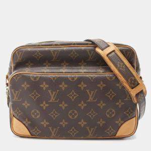 Pre Owned Louis Vuitton Brown Monogram Canvas Nile Shoulder Bag