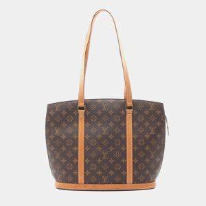 Pre Owned Louis Vuitton Brown Monogram Canvas Babylon Shoulder Tote Bag