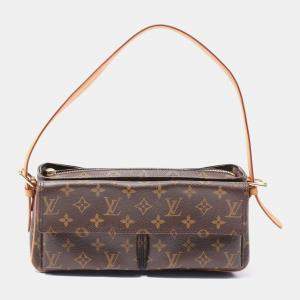 Pre Owned Louis Vuitton Brown Monogram Canvas Viva cite MM Shoulder Bag