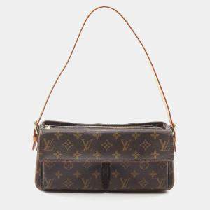 Pre Owned Louis Vuitton Brown Monogram Canvas Vivacite MM Shoulder Bag