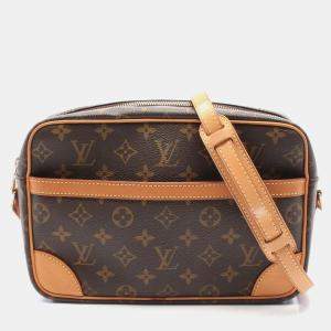Louis Vuitton Trocadero 27 Shoulder Crossbody Bag Monogram Leather Brown