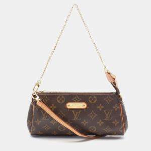 Louis Vuitton Eva 2Way Chain Shoulder Bag Monogram Leather Brown Lv