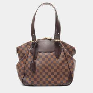 Pre Owned Louis Vuitton Brown Damier Ebene Canvas MM Verona Shoulder Bag