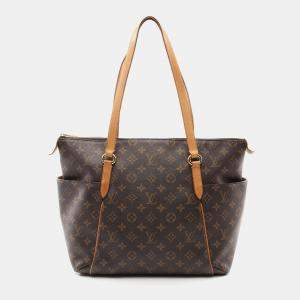 Pre Owned Louis Vuitton Totally Mm Tote Shoulder Bag Monogram Leather Brown