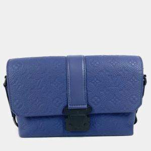 Louis Vuitton Blue Taurillon Leather Monogram S-Cape Messenger Bag