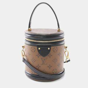 Louis Vuitton Brown Black Canvas Leather Monogram Reverse Cannes Handbag