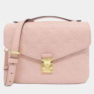 Louis Vuitton Rose Poudre Monogram Empreinte Pochette Metis Handbag