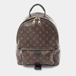 Louis Vuitton Brown Coated Canvas Leather Monogram Palm Springs Backpack 