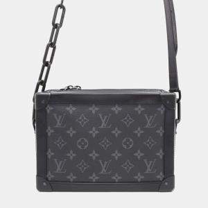 Pre Owned Louis Vuitton Black Monogram Eclipse Soft Trunk Shoulder Bag 