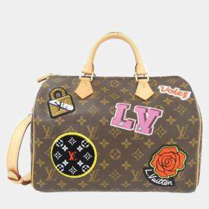 Louis Vuitton Brown Monogram Speedy Bandouliere 30 Boston Bag