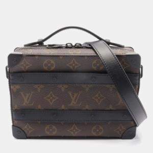 Louis Vuitton Brown Coated Canvas Leather Soft Trunk Monogram Macassar Handbag  
