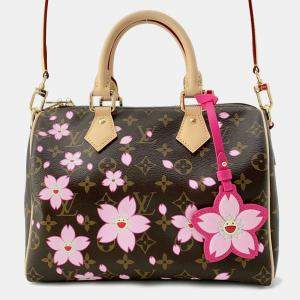 Louis Vuitton Brown Monogram Canvas Sakura Speedy Bandouliere 25 Shoulder Bag