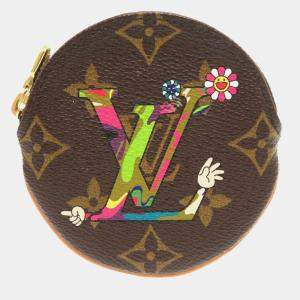 Louis Vuitton Brown Monogram Canvas Takashi Murakami Coin Case 