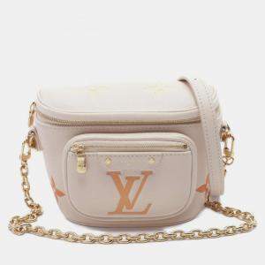 Louis Vuitton Ivory/Orange/Yellow Monogram Empreinte Leather Mini Bum Bag