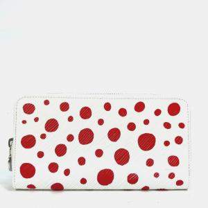 Louis Vuitton Red/White Epi Leather Yayoi Kusama Long Zippy Wallet