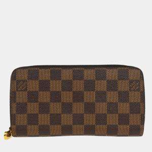 Louis Vuitton Damier Ebene Canvas Portefeuille Zippy Wallet