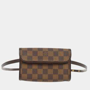 Louis Vuitton Damier Ebene Canvas Pochette Florentine Belt Bum Bag 