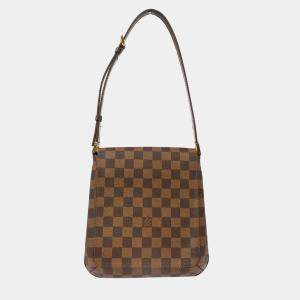 Pre Owned Louis Vuitton Damier Ebene Canvas Musette Salsa Short Strap Shoulder Bag