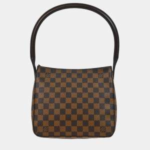 Pre Owned Louis Vuitton Damier Ebene Canvas Looping MM Handbag