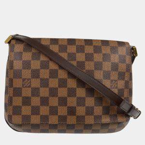 Pre Owned Louis Vuitton Damier Musette Tango Long Shoulder Bag