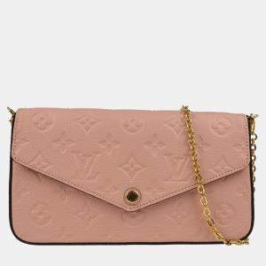 Louis Vuitton Pink Monogram Empreinte Pochette Felicie Shoulder Bag