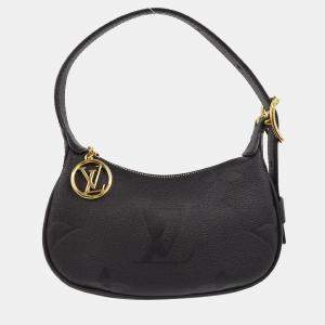 Louis Vuitton Black Monogram Empreinte Mini Moon Handbag