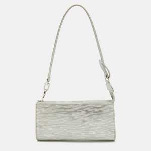 Louis Vuitton Silver Epi Leather Pochette Accessoires Bag