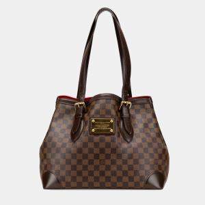Pre Owned Louis Vuitton Brown Damier Ebene Hampstead MM