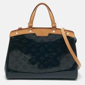 Louis Vuitton Bleu Nuit Monogram Vernis Brea MM Bag