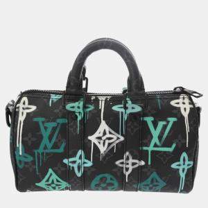 Louis Vuitton Black Monogram Eclipse Keepall Bandouliere 25 Graffiti Shoulder Bag