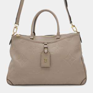 Louis Vuitton Tourterelle Monogram Empreinte Leather Trianon MM Tote Bag