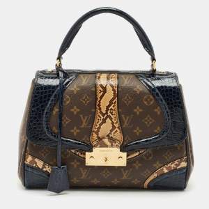 Louis Vuitton Blue Marine Monogram Alligator and Python Monogramissime Bag