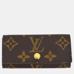  Louis Vuitton Brown Monogram Coated Canvas Small 4 Key Case