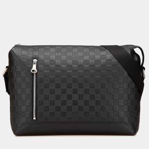 Pre Owned Louis Vuitton Black Damier Infini Discovery Messenger MM