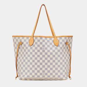 Louis Vuitton White Damier Azur Neverfull MM
